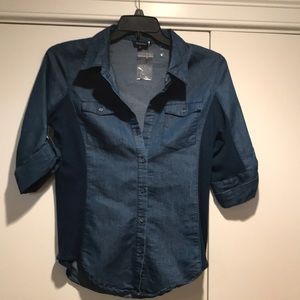 Jean button up shirt